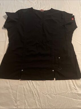 Dickies Black Women's Medical Scrub Top
